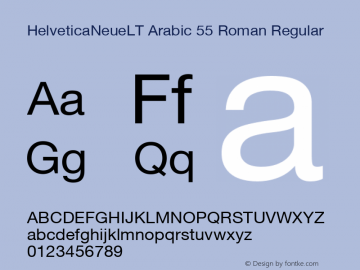 Helvetica neue lt arabic 55 roman numerals